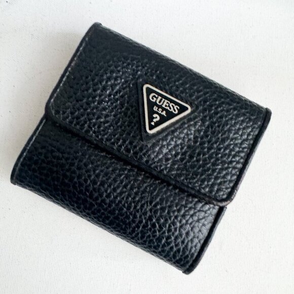 Vintage Y2K Guess Small Black Trifold Wallet - Picture 4 of 8